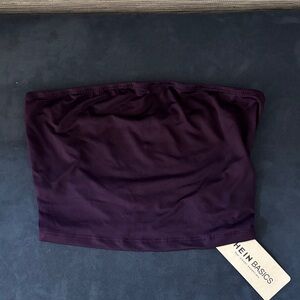 SHEIN Basics Dark Purple Bandeau Top